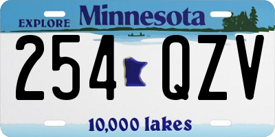 MN license plate 254QZV