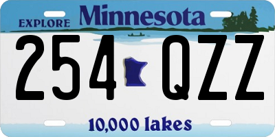 MN license plate 254QZZ