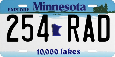 MN license plate 254RAD