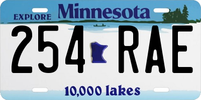 MN license plate 254RAE