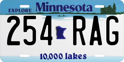 MN license plate 254RAG