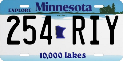 MN license plate 254RIY
