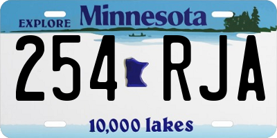 MN license plate 254RJA