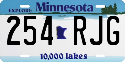 MN license plate 254RJG