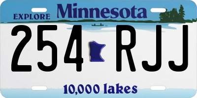 MN license plate 254RJJ