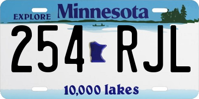 MN license plate 254RJL
