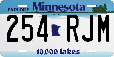 MN license plate 254RJM