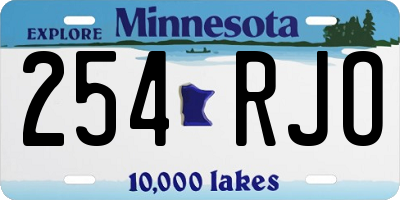 MN license plate 254RJO