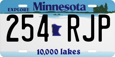 MN license plate 254RJP