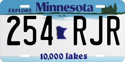 MN license plate 254RJR