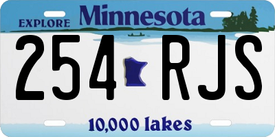 MN license plate 254RJS