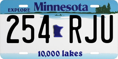 MN license plate 254RJU