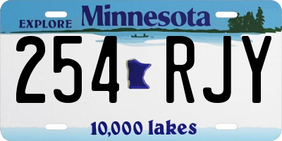 MN license plate 254RJY
