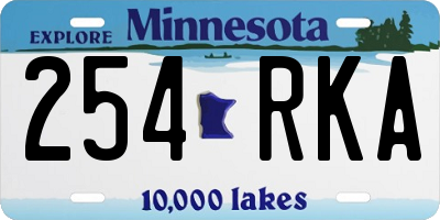 MN license plate 254RKA