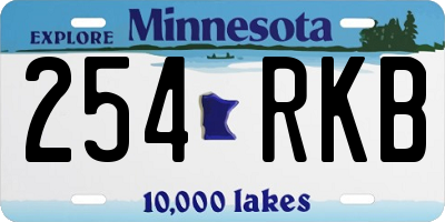 MN license plate 254RKB