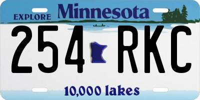MN license plate 254RKC