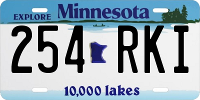MN license plate 254RKI