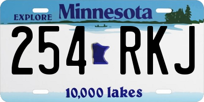 MN license plate 254RKJ