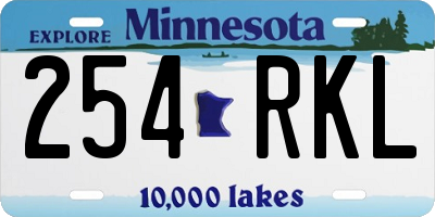 MN license plate 254RKL