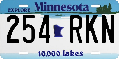 MN license plate 254RKN