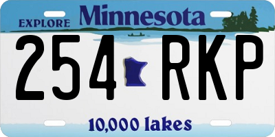 MN license plate 254RKP