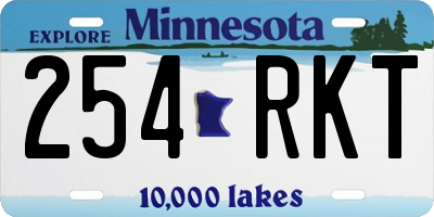 MN license plate 254RKT