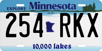 MN license plate 254RKX