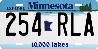 MN license plate 254RLA