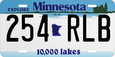MN license plate 254RLB