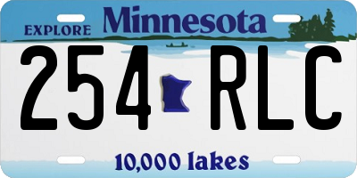 MN license plate 254RLC