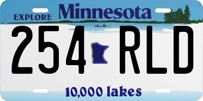 MN license plate 254RLD