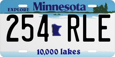 MN license plate 254RLE