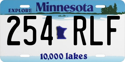 MN license plate 254RLF