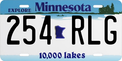 MN license plate 254RLG