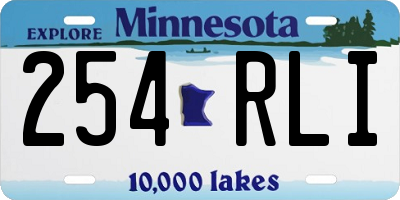 MN license plate 254RLI