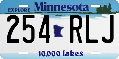 MN license plate 254RLJ