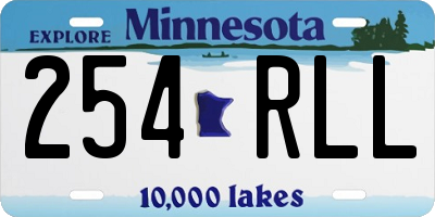 MN license plate 254RLL