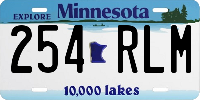 MN license plate 254RLM