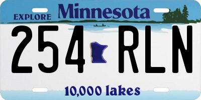 MN license plate 254RLN