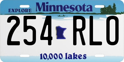 MN license plate 254RLO