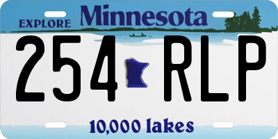 MN license plate 254RLP