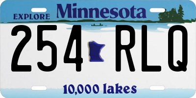MN license plate 254RLQ