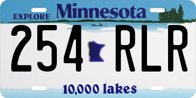 MN license plate 254RLR