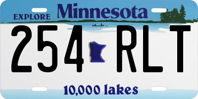 MN license plate 254RLT