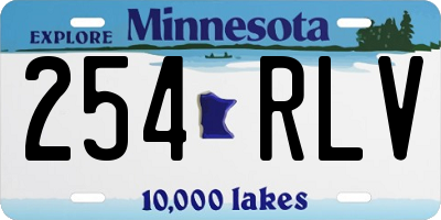MN license plate 254RLV