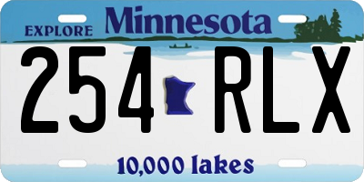 MN license plate 254RLX