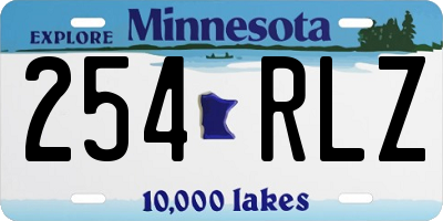 MN license plate 254RLZ