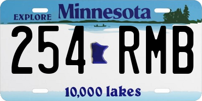 MN license plate 254RMB
