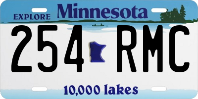 MN license plate 254RMC