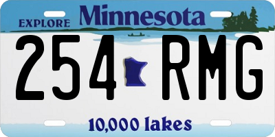 MN license plate 254RMG